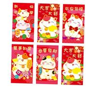 6 Pieces Festival Redness Packets for Spring Festival 2025 Year of The Snake Money Envelopes Stylish Paper Hongbao Spring Envelopes