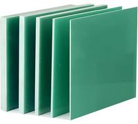 6 Pieces FR4 Fiberglass Sheet, Water Green Ultra-Thin Epoxy Resin Insulation 3240 G10 Thin Fiber Plate(100 * 100 * 0.6mm)