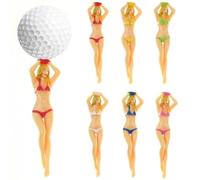 6 Pieces Funny Golf Tees 7.5cm Colorful Bikini Golf Tees Ladies Golf Tees Plastic Golf Tees Girl Funny Golf Accessories