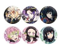 6 Pieces Ghost Slayers Badges Anime Figure Tinplate Badge Pins Decorations 58MM