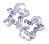 6 Pieces Gingerbread Man Cookie Cutters Set Stainless Steel Boy and Girl Biscuit Cutter Shapes for Baking Cake Pastry Holiday Decoration,Cake Cutter