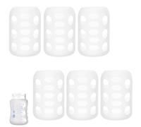 6 Pieces Glass Baby Bottle Covers, Baby Bottle Silicone Sleeve, Silicone Glass Milk Bottles and Fall Sleeve Protective Case for Bibs Bottles