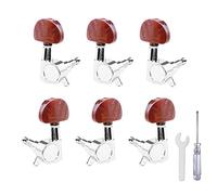 6 Pieces Guitar String Tuning Pegs, Guitar Machine Heads Knobs for Electric or Acoustic Guitar with Tools (3 Left + 3 Right) (Agate)