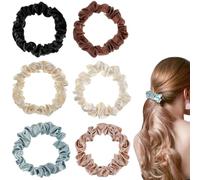 6 Pieces Hair Scrunchies Satin Satin Scrunchies for Women Hair Elastics Hair Bands Ropes Hair Ponytail for Girls 6 cm