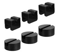 6 Pieces Hydraulic Cat Pads Adjustable Adapter for Chassis Rails Car Lift Support Pads Auto Ga Accessories tial for Mechanics & Enthusiasts