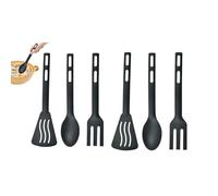 6 Pieces Kitchen Utensils Set, Silicone Cooking Utensils, Heat Proof Kitchen Cooking Tools, Non-Stick Cookware, Shovel, Spoon, Fork, for Baking, Frying