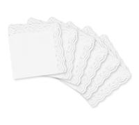 6 Pieces Ladies Cotton Handkerchiefs, 60S Womens Lace White Hankies Soft Solid Pure