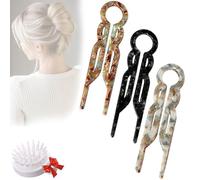 6 Pieces Lady Style Hair Pins, Magic Simple Spiral Fast Braid Hair Twist Styling Clip Pin (A)