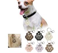 6 Pieces Leather Cat Paw Keyring for Collecting Cat and Dog Hair, Pet Hair Memorial Keepsake Key Ring for Pet Hair, Gifts for Pet Lovers