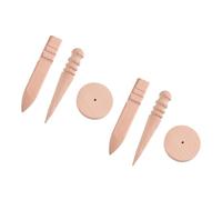 6 Pieces Leather Edge Burnisher Wooden Leather Burnisher Tool Leather Slicker Leather Edge Slicker Leather Polishing Stick Leather Edge Polisher Leather Craft Edging Device, 3 Styles