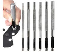 6 Pieces Leather Hole Punch,Leather Punch,3mm to 8mm Round Hollow Punch Set Tool,Single Head Circular Cutting Tool,Round Hole,for Watch,Bands,Belts,Canvas,Diy Making,Cut Caoutchouc.