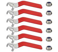 6 Pieces Lever Handle for Ball Valve Stainless Steel Valve Handle Quarter Turn Handle with Hole Size8 x6mm/0.31 x 0.24inch for Outdoor Faucet Replacement Repair Hose Bib(wine red)