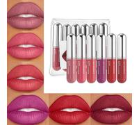6 Pieces Lipstick Collection Matte Finish Liquid Lip Gloss Long Lasting Formulas For Parties And Daily Wear Office Wear Lipstick