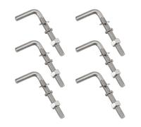 (6 Pieces) M6x150mm L Shaped Threaded Bolt Kits 304 Stainless Steel Foundation Anchor Bolts Square Screws Hooks For Hanging