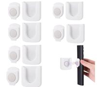 6 Pieces Magnetic Remote Control Holder, Wall Mounted Multifunctional No Drill Adhesive Holder for Home, Office and Rental