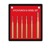 6 Pieces Manual Punch Tools Set for Stoneworking, Stone Cutting Punches and Chisels for Masonry, Stone Carving, and Sculpting- Chiseling