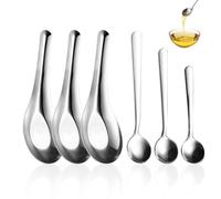 6 Pieces Mini Spoons, Metal Measuring Spoons, Spice Mini Spoons, Spice Spoons, Stainless Steel ice Cream Scoops, Milk Powder Scoops, Spoons for Powder, Kitchen Spice Tool Spoons