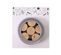 6 Pieces Mini Wooden Empty Spools, Embroidery Thread Management Parking Bobbin, Portable Needlework Art Cross Stitch with Tin Box Sewing Accessories Thread Bobbins (Style A)