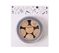 6 Pieces Mini Wooden Empty Spools, Embroidery Thread Management Parking Bobbin, Portable Needlework Art Cross Stitch with Tin Box Sewing Accessories Thread Bobbins (Style B)