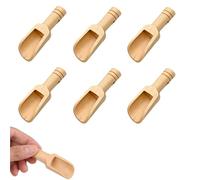 6 Pieces Mini Wooden Spoon, Mini Wooden Salt Spoon,Home Kitchen Tool for Candy Spoon, Spices, Dry Fruit, Coffee, Tea, Nuts, Bath Salts, Laundry Detergent Spoon