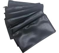 6 Pieces Money Bags with Zipper, 11x6.1 inch Money Pouch, Bank Bag, Cash Bag, Check Wallet, Cosmetics, Black, 6Pieces