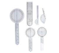 6 Pieces Multifunctional 8 10 Inch Medical Goniometer Set for Home Use Physiotherapists and Students Medical 360 Degree Goniometer Ruler Spinal Digital Angle Goniometer