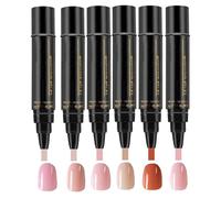 6 Pieces Nail Varnish Pens, Gel Polish Pens For Nail, Nails Paiting Kit, Quick Dry Nails Varnish Markers, For Professional Beginners Manicure Pedicure Home