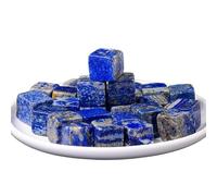 6 Pieces Natural Crystal Ice Particles, Quick-Frozen Ice Cubes for Whiskey & Red Wine, Reusable Drink Stones Set(Lapis Lazuli)