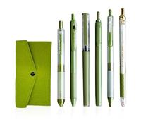 6 Pieces of 0.5mm Gel Pens, 1 Piece of Felt Pen Bag, Gel Pen Set, Cute Gel Pens, Retractable Quick-Drying Gel Pens, Suitable for Office and Study