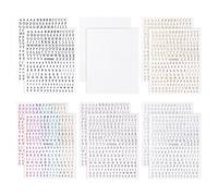 6 Pieces of Alphabetic Tile, Creative Novel Stickers, DIY Craft Nail Decoration Stickers, Interesting Nail Stickers, Nail Decorative Accessories