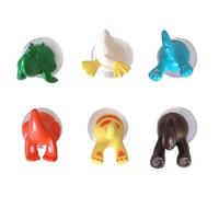 6 Pieces of Animal Tail Hooks, Cute Hooks, Suction Cup Hooks, Creative Styling Hooks, Home Accessories