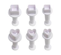 6 Pieces of Biscuit Molds, Love Square Cookie Cutting Molds, Kitchen Baking Supplies, Multi-Size Supplies.