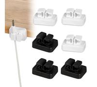 6 Pieces of Cable Storage Clips, Self-Adhesive Storage Clips, Data Cable Holder, Desktop Organizer, Desktop Storage Supplies