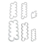 6 Pieces of Flower Molds, One-Piece Rose Mold, Printing Mold, Fondant Cake Mold, Rose and Peony Cutting Mold Set, Baking Tools