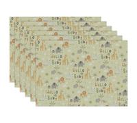 6 Pieces Of Hello Baby Gift Paper, Cartoon Animal Wrapping Paper, Cute Wrapping Paper, Gift Decoration Supplies.