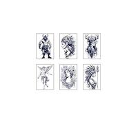 6 Pieces Of Herbal Tattoo Stickers Semi-Permanent Waterproof Non-Reflective Plant Juice Tattoo Stickers Long-Lasting Simulation