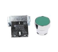 6 pieces of illuminated momentary push button switches 22mm 10A 240V~3A round small size flat round panel NC/NO XB2-BA31 XB2-BA42(Green-NO)