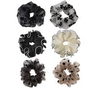 6 Pieces Of Large Intestine Hair Ties, Women'S Elastic Rubber Bands, Fixed Hair Decorations, Fashionable Headwear, Ponytail Ball Head Fixed Hair Accessories