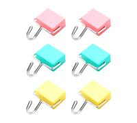 6 Pieces of Magnetic Hooks, Simple and Creative Square Hooks, Kitchen Refrigerator Magnetic Hooks, Multi-Functional Magnetic Hooks, No Punching Magnet Hooks