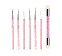 6 Pieces Of Manicure Brushes And 1 Piece Of Smudge Brush, Diy Manicure Art, Manicure Painting Tools, Nail Decoration Tools.
