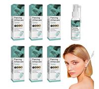 6 Pieces of Saline Solution Piercing, Cleaning Solution, Ear Piercing Cleaning Suitable for Soothing Ears, Nose, Tongue, and Navel with Gentle Treatment