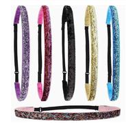 6 Pieces Of Sequined Hair Bands, Elastic, Elastic And Non-Slip, Fixed Headdress For Broken Hair, Suitable For Party Dress-Up And Sports Scenes.
