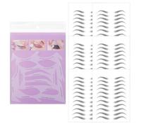 6 Pieces Of Simulated Eyebrow Patches And 1 Piece Of Eyebrow Template, Waterproof Eyebrow Patches, Multi-Functional Eye Makeup Templates, Beauty Tools.