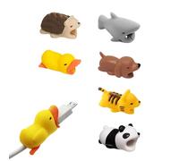 6 Pieces Of Small Animal Data Cable Protective Cases, Creative Data Cable Protective Cases, Cute Data Cable Protective Cases, Data Cable Accessories