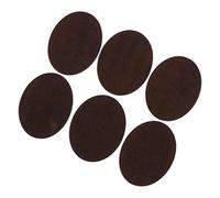 6 Pieces Oval Shape Iron-on Patch Suede Elbow Applique Cloth Badge Coffee