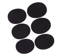 6 Pieces Oval Shape Iron-on Patch Suede Elbow Applique Cloth Badge Deep Blue