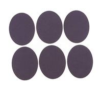 6 Pieces Oval Shape Iron-on Patch Suede Elbow Applique Cloth Badge Gray