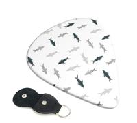 6 Pieces Party Shark Cute No.1005 Guitar Picks, Bass Electric Acoustic Guitar Ukulele Accessories, Thin Guitar Picks Picks with Organizer Bag