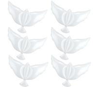 6 Pieces Peace Dove Balloons 41.3 Inches Aluminum Foil Pigeon Bird Shape Ceremonies Party Decorations for Wedding Funeral Birthday Engagement Party Decoration Supplies (White)