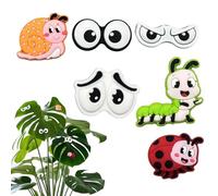 6 Pieces Potted Plants Magnets Decor Cute Funny Magnetic Plant Eyes Accessories Plant Safe Magnet Decor Plant Magnets Eyes For Potted Plants Cute Plant Safe Magnets